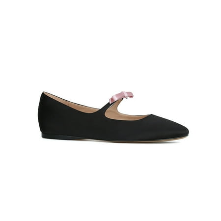 

French Retro Shallow Mouth Mary Jane Flats Bow Strap Ballet Shoes for Women