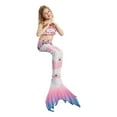 thumbnail image 5 of WOYY Girls 3-Piece Swimsuit Performance Ruffle Bikinis Fish Tail Bathing Suit, Sizes 4-9, 5 of 5