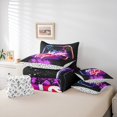 thumbnail image 6 of Manfei Kids Game Console 7-Piece Queen Bedding Set,Sparkling,Pink Purple Black,Ultra Soft, 6 of 8
