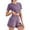 Purple, variant on Women's Summer Yoga Lightweight Running Workout Two Piece Outfit Fitness Gym Activewear Set Beige L
