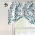 thumbnail image 4 of Green Garden Vintage Tie Up Valance Curtains for Windows, Kitchen Curtains Window Treatments, Modern Art Building Boat Tree Short Window Shades Valances for Bedroom Bathroom Cafe 42"x18", 4 of 8