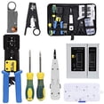 thumbnail image 2 of SILIVN Rj45 Outil de Serrage Réseau Kit d'Outils pour Cat5 Cat5e Cat6, 8 en 1 Câble Ethernet Portable Kit de Serrage, Kit d'Outils Ethernet RJ45/RJ11/RJ12 Testeur de Câble Réseau Outil de Défonçage, 2 of 4