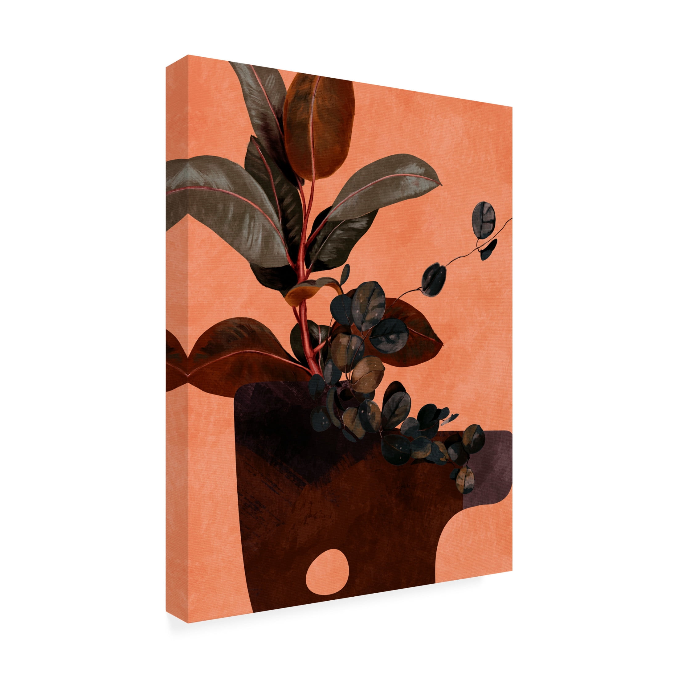 Trademark Fine Art Ana Rut Bre Leaves More 6 Red Canvas Wall Art