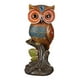 thumbnail image 2 of Estatuas de búho de resina, figuras de pájaros, esculturas de jardín, decoración, objetos de colección, figuras para ojos naranja, 2 of 8