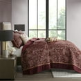 thumbnail image 5 of Madison Park Aubrey 5-Piece Cotton Reversible Jacquard Bedspread Set in Red, 5 of 5