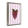 thumbnail image 2 of Stupell Industries Contemporary Glimmer Strawberry on Green Stripes Brown Floating Frame Canvas Art, 17 x 21, by LISH Creative, 2 of 8