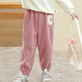 thumbnail image 6 of NIEWTR Parachute Pants for Toddler Girls Baggy Cargo Pants Drawstring Elastic Waist Y2K Pants Sweatpants Trousers with Pockets Cargo Sweatpants,Pink,7-8 Years, 6 of 7