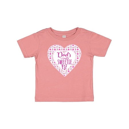 

Inktastic Dad s Sweetie Pie with Pink Hearts Gift Baby Boy or Baby Girl T-Shirt