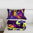 thumbnail image 4 of Gaming King Size Comforter Set - Gamer Comforter Bedding Sets, Gothic Halloween Spider Blue Yellow Purple Gamer Room Decor, 4 of 7