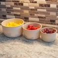 thumbnail image 7 of Classic Cuisine Set of 3 Bowls with Lids - Microwave, Freezer, and Fridge Safe Nesting Mixing Bowls, Beige, 7 of 7
