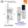 thumbnail image 2 of Door Lock, X5 Biometric Fingerprint Security Intelligent Tuya Smart APP Password Electronic Door Lock Built-in Eight Language Voices ,Easy to Install, 2 of 6
