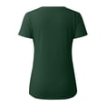 thumbnail image 5 of Women's Square Neck Ribbed Short Sleeve Top - Slim Fit Casual Summer Tee, 5 of 5