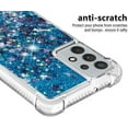 thumbnail image 4 of Compatible with Samsung Galaxy A32 5G Case Glitter Luxury Cute Love Liquid Quicksand Clear Soft TPU Girls Women Stylish Bumper Shockproof Protective Case for Samsung Galaxy A32 5G Blue YB, 4 of 12