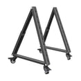 thumbnail image 4 of Soporte móvil para TV de altura, accesorio con ángulo de visión ajustable, negro, con ruedas, soporte rodante para TV, de suelo para para, 4 of 9