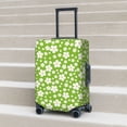 thumbnail image 6 of Disketp Green White Flowers Elastic Travel Luggage Cover Travel Suitcase Protective Cover For Trunk Case Apply To 18''-32'' Suitcase Cover-Large, 6 of 7