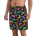 thumbnail image 2 of Balery Colorful Geometric Dog Traje de Baño Estilo Hawaiano para Hombre, Shorts de Secado Rápido con Bolsillos-X-Large, 2 of 6