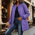 thumbnail image 2 of Women's Quilted Jacket Lightweight Zipper Fall Winter Coats Thermal Padded Puffer Jacket Loose Casual Outerwear with Pockets, 2 of 9