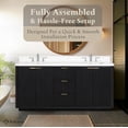 thumbnail image 2 of Lavanti Wooderna 72 Inch Bathroom Vanity with Sink – Stylish Firewood Black, 2 of 7
