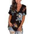 thumbnail image 1 of Camisetas con estampado de cuello redondo para mujer Camiseta de manga corta Blusa Tops sueltos OAVQHLG3B Store lin121212, 1 of 3