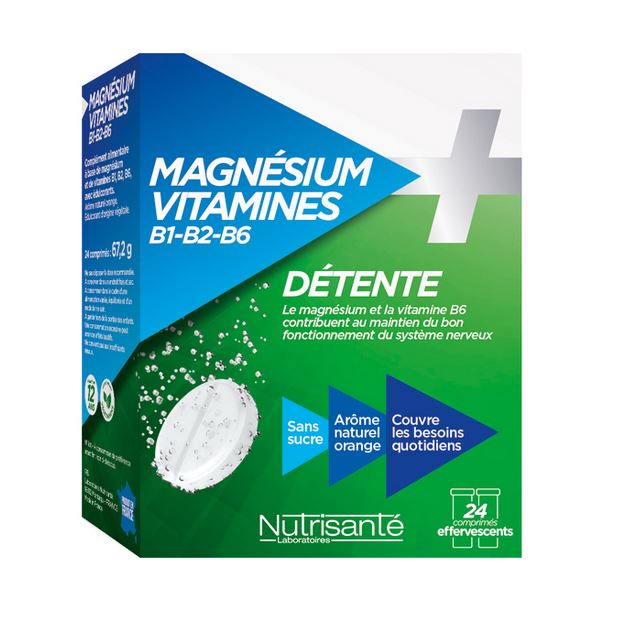 Nutrisante Magnesium + Vitamins B1 B2 B6 24 Effervescent Tablets