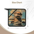 thumbnail image 3 of Sikiie Playful Otter Tropical Beach Pot Holders Kitchen Insulation Mats Heat Resistant Pot-Holder Oven Anti-Scald Pads for Cooking Baking, 7.1*7.1inch, 3 of 8