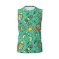 thumbnail image 6 of Lsque Funny Animals in Jungle Print Men's Cotton Blend Sleeveless Muscle Shirts (S-3XL)- Moisture Wicking, Odor Protection, UPF 30+,XX-Large, 6 of 8