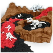 Kinetic Sand, Dino Dig Playset with 10 Hidden Dinosaur Bones, Play Sand Sensory Toys, Stocking Stuffers & Christmas Gifts for Kids Ages 6+