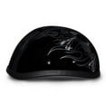 thumbnail image 3 of DAYTONA Novelty Skull Cap 1/2 Half Motorcycle Helmet 35 Styles NON DOT XS-XXL, 3 of 7