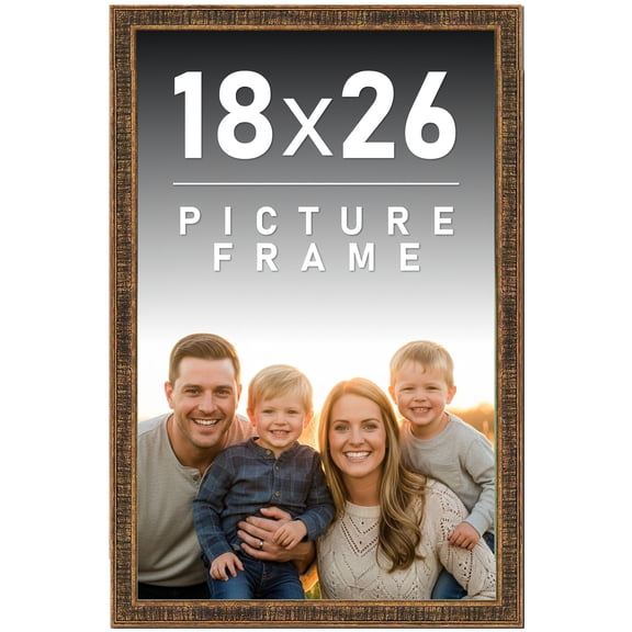 18x26 Frame Gold Picture Frame - Complete Modern Photo Frame Includes UV Acrylic Shatter Guard