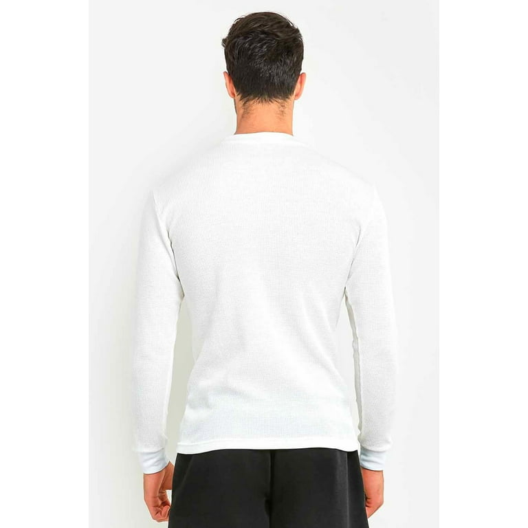 Men's Classic Waffle-Knit Heavy Thermal Top L, White - Walmart.com