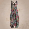 thumbnail image 2 of Edvintorg Vintage Womens Summer Harem Playsuit Romper Jumpsuit Ladies Sleeveless Casual Floral Print Elegant High Waist Jumpsuits Beach Holiday Outfits For Women New Clearance, 2 of 4