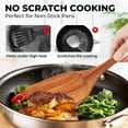 thumbnail image 4 of ACMETOP 6-Piece Natural Teak Wooden Spoons for Cooking With 10 Hooks，Handcrafted Kitchen Utensils Set ，Ideal Gift Set, 4 of 10