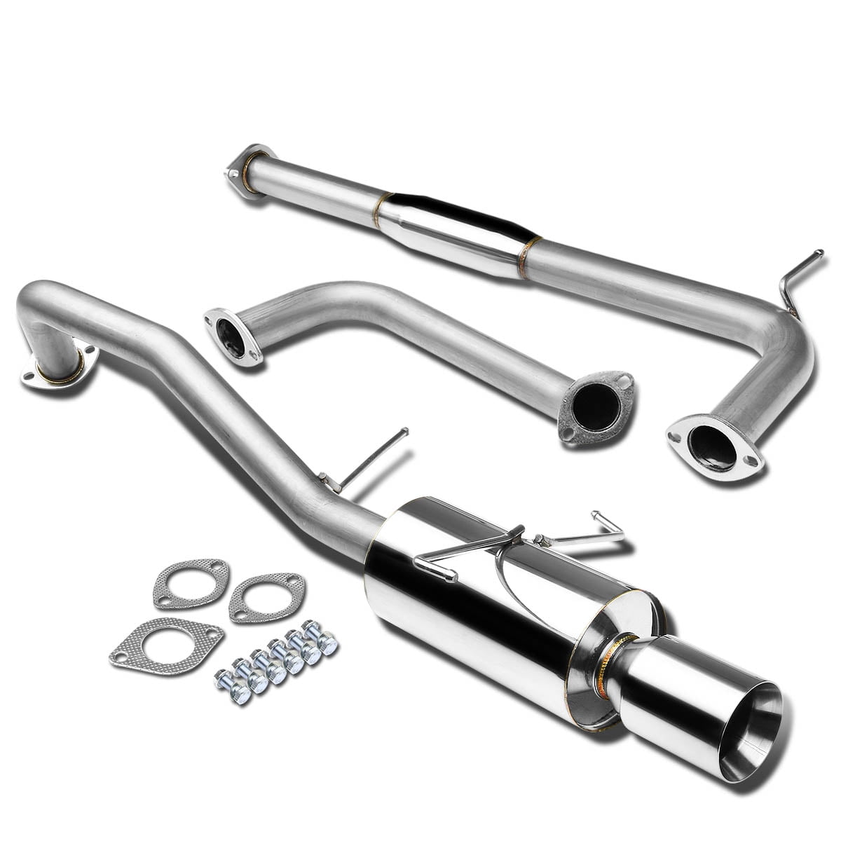 DNA Motoring For 2000-2003 Nissan Maxima A33 V6 Catback Exhaust System 4" Rolled Muffler Tip