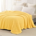 thumbnail image 4 of Whale Flotilla Twin Size Fuzzy Fleece Blanket, 60"x80" Fluffy Warm Soft Jacquard Bed Blankets for Fall Winter, Lightweight and Cozy, Yellow, 4 of 11