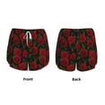 thumbnail image 6 of Goofa Rose Printed Women 2 in 1 Running Shorts,Quick Dry Athletic Workout Shorts,High Waisted Athletic Shorts with Liner Pockets-X-Large, 6 of 9