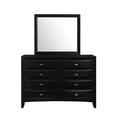 thumbnail image 1 of homeroots bed & bath 384018 Black Mirror with Rectangular Sleek Wood Trim, 1 of 1