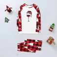 thumbnail image 6 of Nmnitkp Christmas Pajamas for Family Add Festive Atmosphere Family Christmas Pajamas Matching Sets PJ's Sleepwear Printed Top and Plaid Pants with Pockets Family Christmas Pajamas Matching Sets, 6 of 6