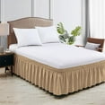 thumbnail image 2 of HNB Store Wrap Around Bed Skirt 12" inch Drop Easy Care Microfiber Made Bedskirts (RV King-Taupe), 2 of 6