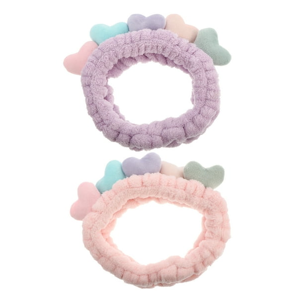 2 diademas elásticas para maquillaje, para ducha, spa, para lavarse la cara.