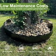thumbnail image 3 of Vinci Metal Landscape Edging Border, 8 Inch x 20 FT Corrugated Steel Garden Edging with Rolled Safety Edges, Flexible Lawn & Flower Bed Edging for Yard, Multiple Sizes & Colors (Black), 3 of 7