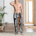 thumbnail image 6 of Lsque Four Running Horses Print Men's Pajama Pants, Lounge Pant - Comfortable Home Wear,Elastic Waistband, Stylish Design-XX-Large, 6 of 9