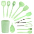 thumbnail image 1 of Silicone Cooking Utensils, Mint Green - Set of 12, 1 of 1