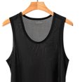 thumbnail image 5 of Men's Mesh Sleeveless Tank Top Muscle Shirt Breathable Cooling Workout Vest Summer Fitness Running Gym Tops Quick Dry Casual Sportswear Tee Active Training | JASKFLY,Black L, 5 of 6