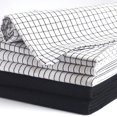 thumbnail image 2 of Highly Absorbent Cotton Kitchen Towels for Drying Dishes - Set of 6 Dish Towels - Narrow Black Stripes Plaid Waffle Dishtowels - 18"X28" Large Lint Free Linen Tea Hand Bulk T Towls, 2 of 3