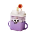 thumbnail image 4 of Vaso de entrenamiento para bebés de grado alimenticio, fácil de agarrar, vaso para beber agua con dibujos animados Púrpura, 4 of 9