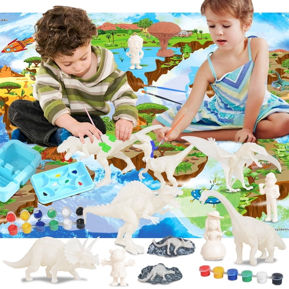 DPTALR DIY Painted Dinosaur Graffiti Painting Game 44 PCS Set Of Children's Toys
