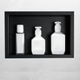 thumbnail image 4 of Naiovety Nicho de ducha empotrado de acero inoxidable de estilo moderno negro para almacenamiento de baño elegante y versátil Juegos de accesorios de baño, 4 of 6
