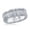 Brushed and Polished with Double CZ, variant on Men’s Comfort Fit Polished Black with Simulated Diamond CZ Eternity Tungsten Band Ring-9