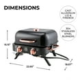 thumbnail image 2 of Kenmore 2-Burner Portable Tabletop Retro Gas Grill, Black and Copper, 2 of 6