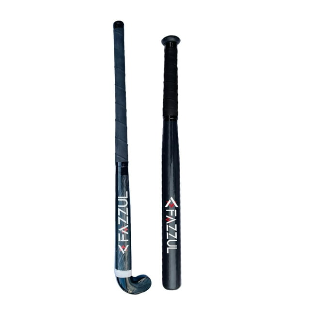 Hockey Sticks For Men With Baseball Bat Heavy Duty Practice Beginner Level (Black) With Solid Wood Material Attractive & Durable | Pack Of 1 Hockey Stick 1 Basebat